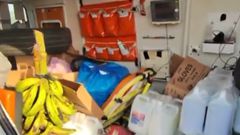 Ambulance used to carry charcoal and plantain