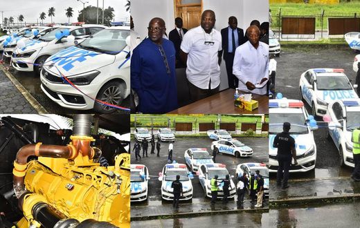 Ibrahim Mahama donates 20 police cars and 3 generators to Liberia Airport Authority
