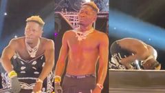 Shatta Wale breaks down into tears at Freedom Wave Concert (WATCH)