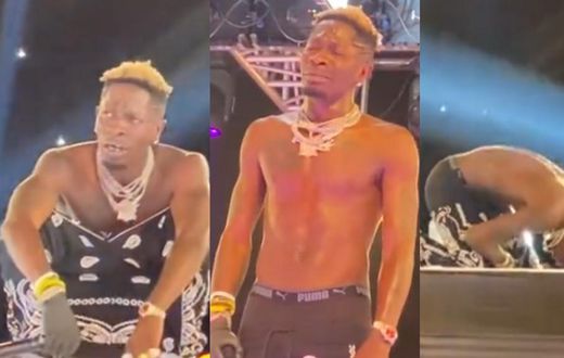 Shatta Wale breaks down into tears at Freedom Wave Concert (WATCH)