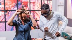 H.E. Anne Sophie Avé and Stonebwoy