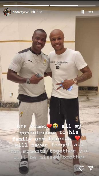Andre Ayew pays tribute to late Romeo Ricky Roy