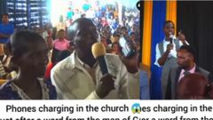 Church members give testimonies as pastor uses God’s power to charge their phones