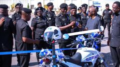 Police receive  200 motorbikes from ECG to enhance operations