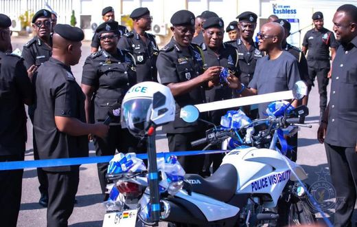 Police receive  200 motorbikes from ECG to enhance operations