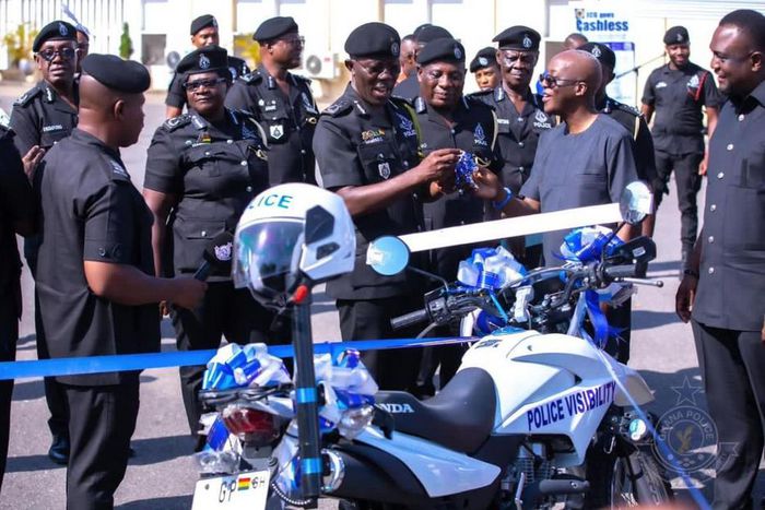 Police receive  200 motorbikes from ECG to enhance operations