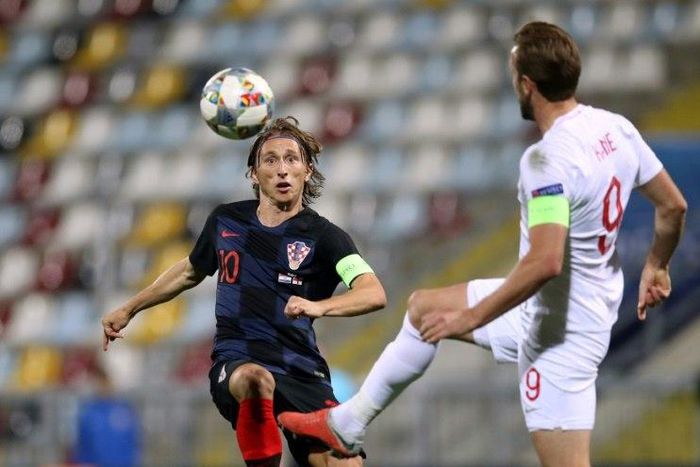 Luka Modric played in an empty stadium in the goalless draw against England