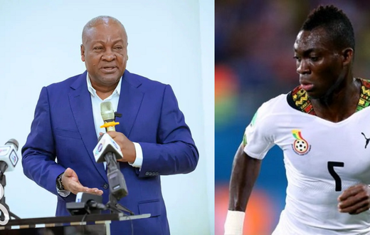 John Mahama and Christian Atsu