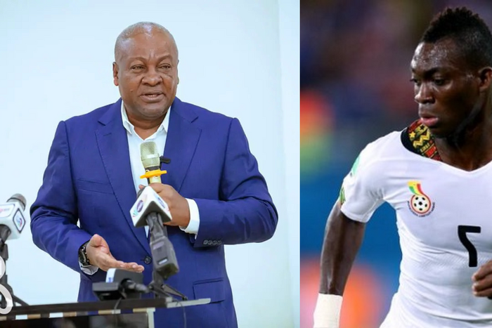 John Mahama and Christian Atsu