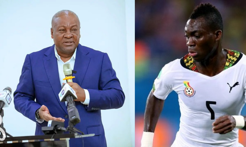 John Mahama and Christian Atsu