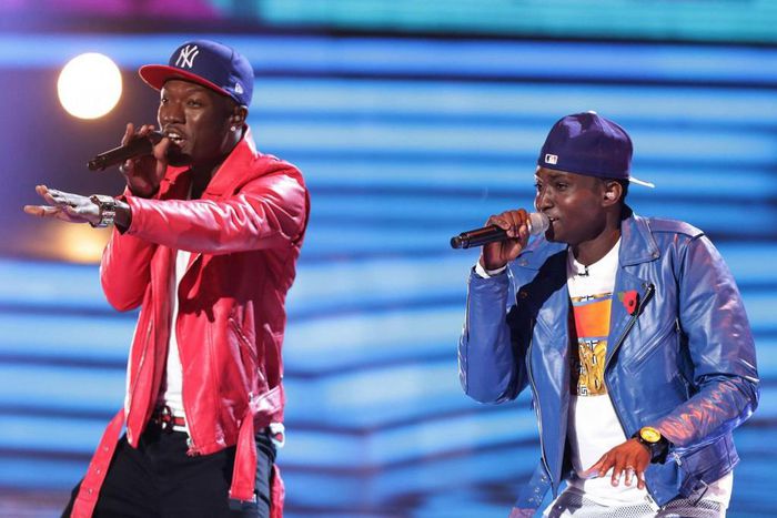 'Reggie N Bollie' performing at The X Factor