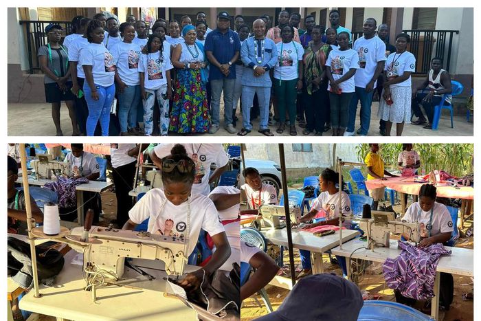 Ga chief takes dressmakers to North-Tongu to make free dresses for displaced pupils
