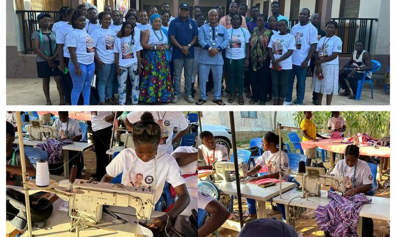 Ga chief takes dressmakers to North-Tongu to make free dresses for displaced pupils