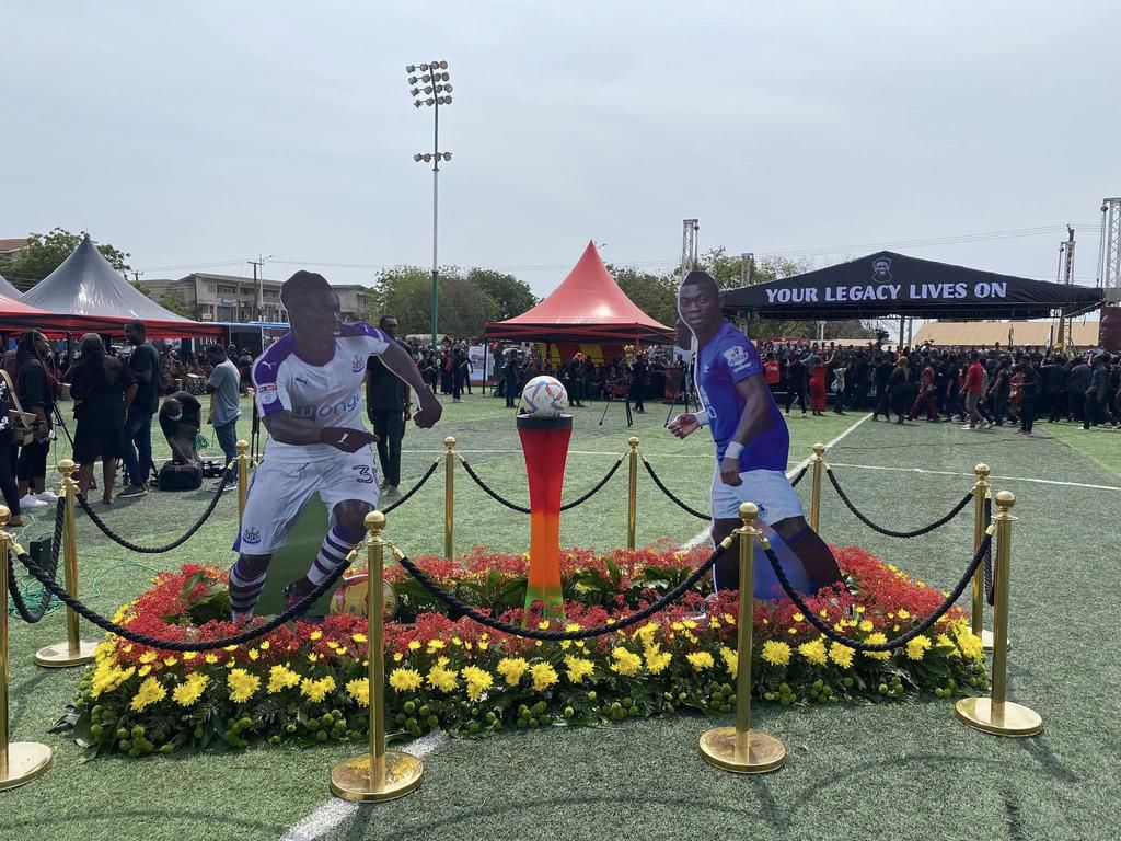 Christian Atsu was buried in his hometown