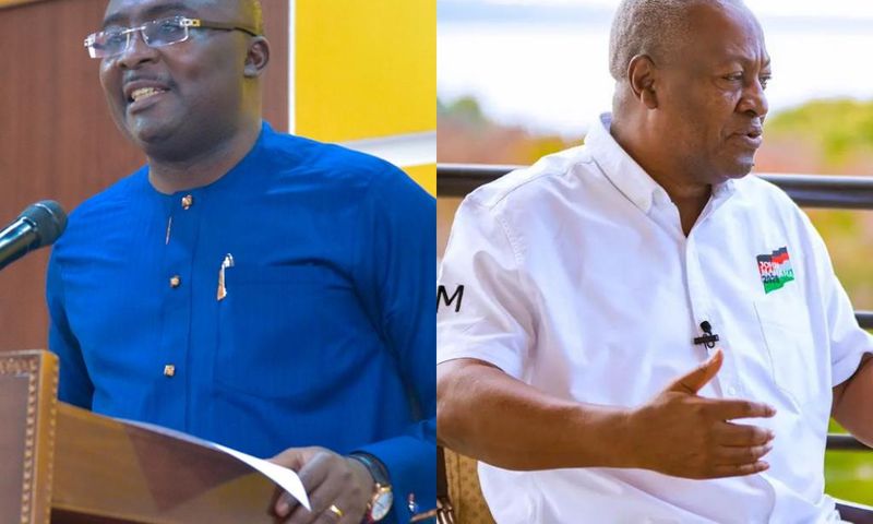 Bawumia leads Mahama in new poll
