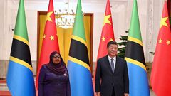President of Tanzania Samia Suluhu Hassan and President of China, President Xi Xinping
