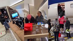 Davido and Chioma jet off in new $75m private jet after lavish wedding (VIDEO)