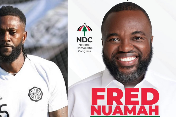 Emmanuel Adebayor and Fred Nuamah