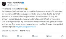 His Tweet [X/Victor AD Redeye]