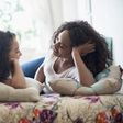 Mother and daughter conversing