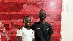 Foster Sakyiamah, an Accra-based artist and prominent curator Joseph Awuah-Darko aka Okuntakinte