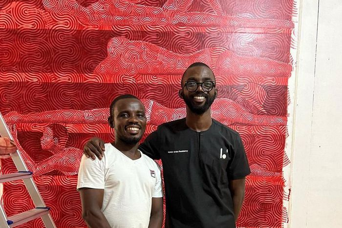 Foster Sakyiamah, an Accra-based artist and prominent curator Joseph Awuah-Darko aka Okuntakinte