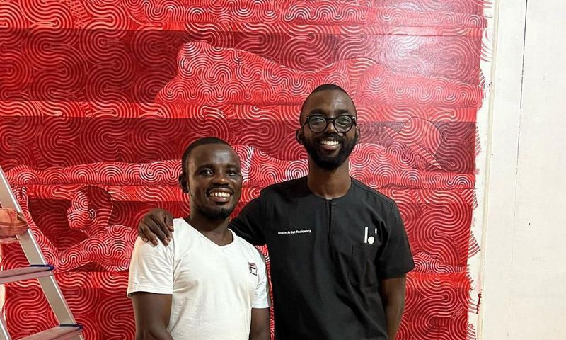 Foster Sakyiamah, an Accra-based artist and prominent curator Joseph Awuah-Darko aka Okuntakinte