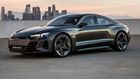 The e-tron GT concept has an over 90 kWh battery that provides a range of over 248 miles.