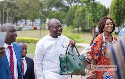 Ken Ofori-Atta, Ghana's Finance Minister presenting the 2024 Budget in the Chamber of Parliament.