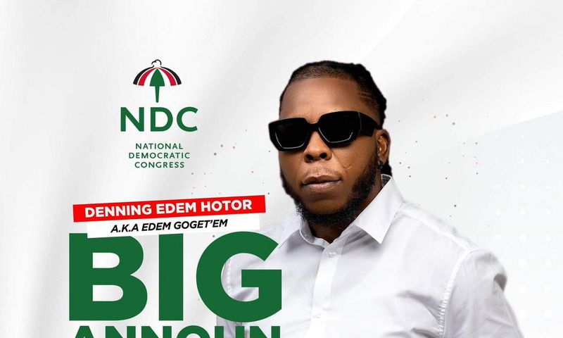 Edem to make big 'NDC' announcement tomorrow; fans convinced he wants to be an MP