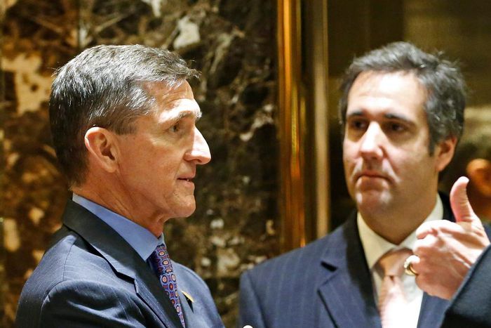Michael Flynn talks with Michael Cohen