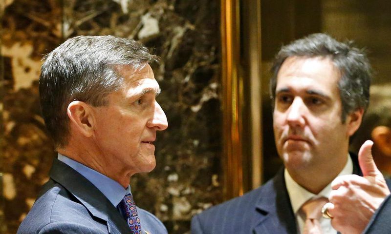 Michael Flynn talks with Michael Cohen