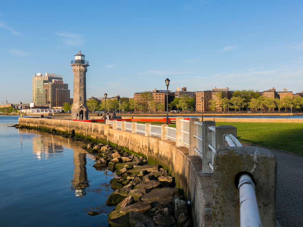 New Yorkers are paying upwards of $3,000 a month to live at the former home of an abandoned smallpox hospital and an insane asylum, and a walk through the secluded island only 250 yards from Manhattan makes it clear why