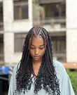 Flip over Fulani braids