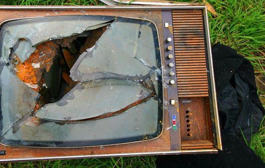 broken tv television
