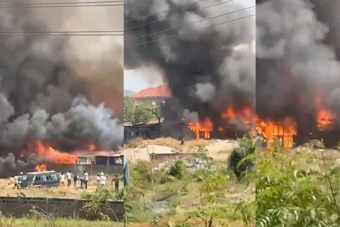 Hundreds rendered homeless as fire guts kiosk estate along the motorway
