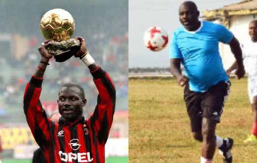 Video: 56-year-old George Weah shows off dribbling skills in exhibition match