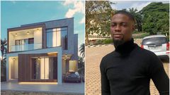 Photos: Ghanaian student wows social media with designs of modern homes
