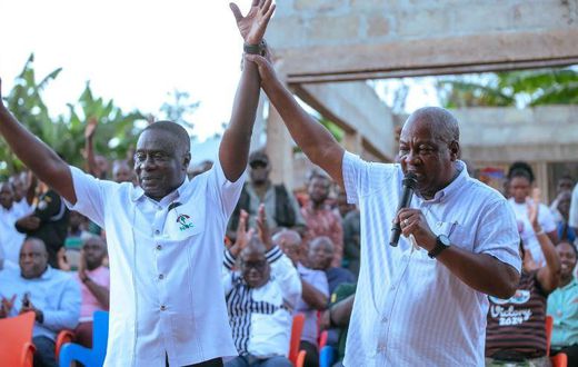 John Mahama campaigning in Assin North