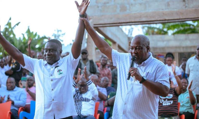 John Mahama campaigning in Assin North