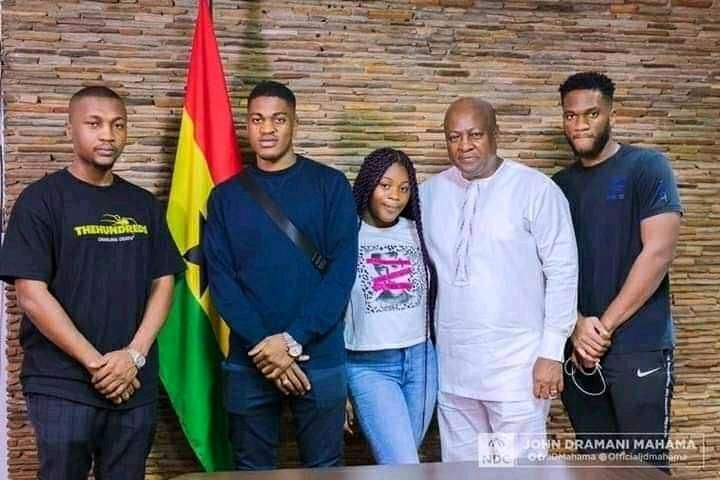 John Mahama with his family