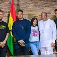 John Mahama with his children