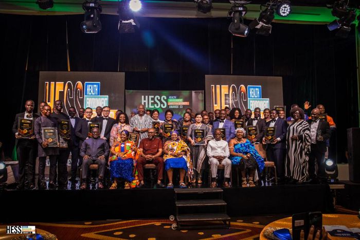 All award winners with dignitaries after the ceremony