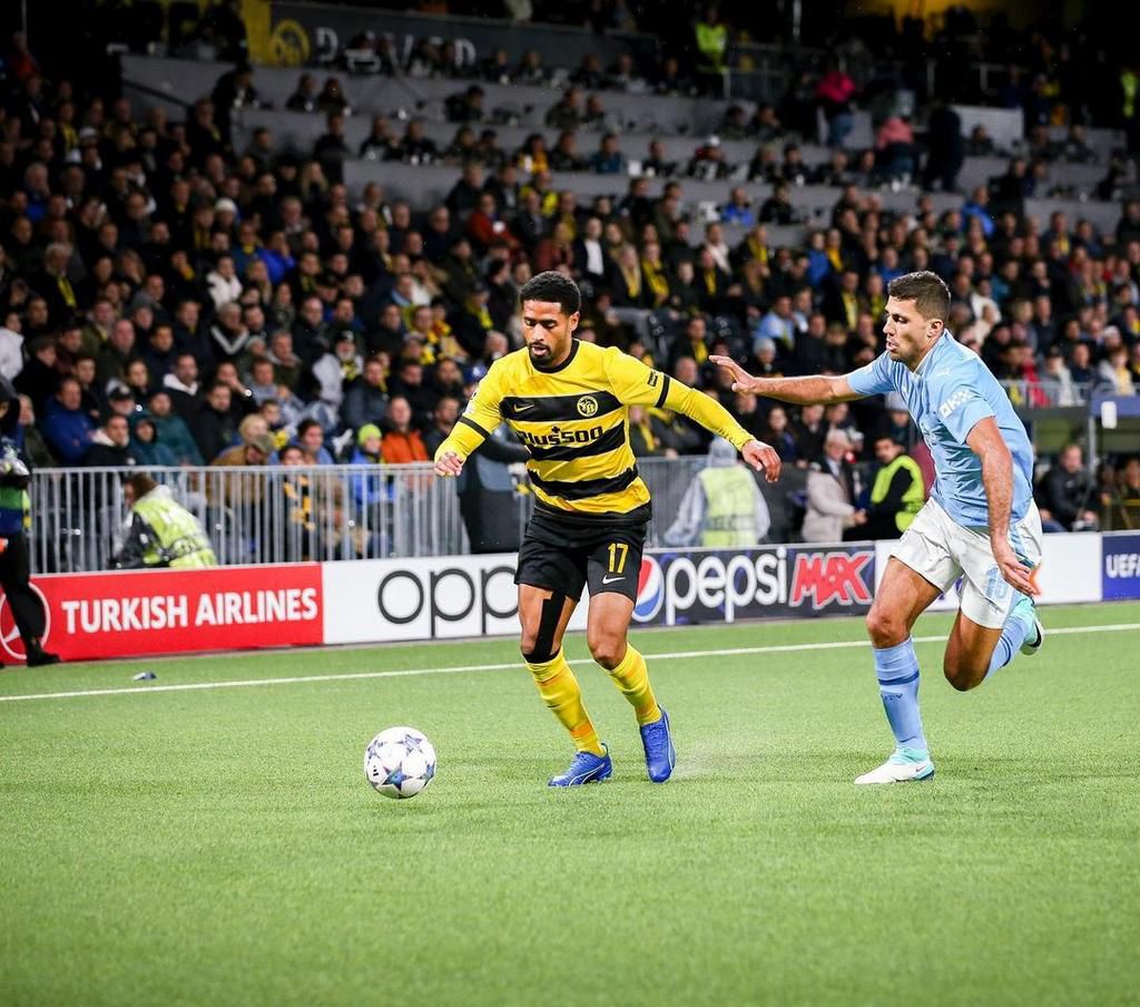 Janko, seen here in the Champions League in a battle with Manchester City star Rodri, normally plays for Swiss side Young Boys Bern.