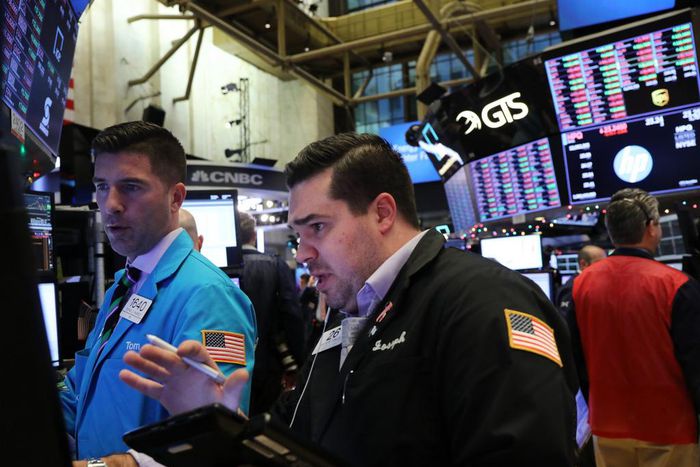 Traders work on the floor of the New York Stock Exchange earlier this week.