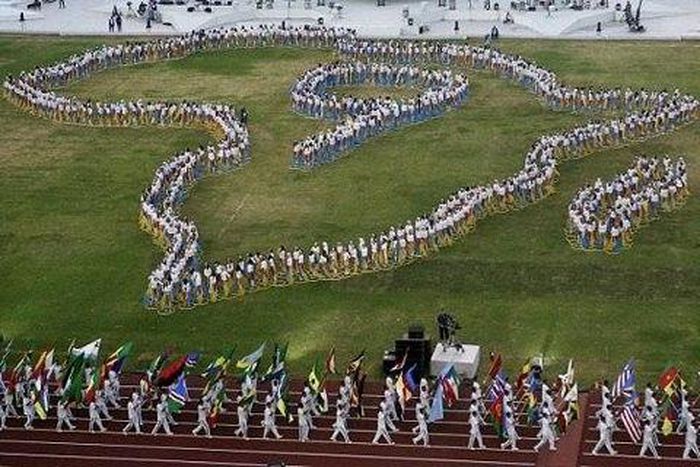 A display by some Ghanaians in the Stadium