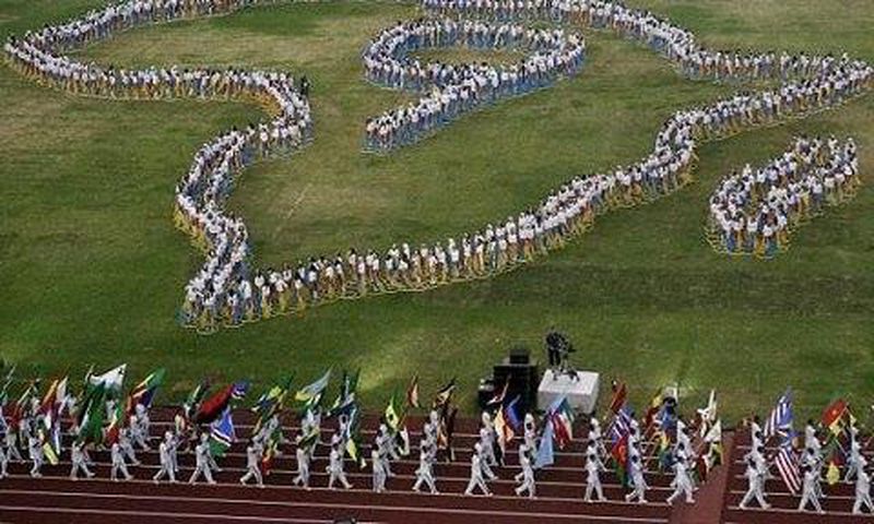 A display by some Ghanaians in the Stadium