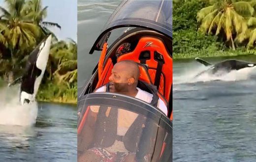 Ibrahim Mahama shows off seabreacher