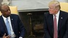 President Donald Trump with South Carolina Republican Sen. Tim Scott.