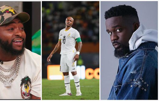 Sarkodie, Davido show support for Andre Ayew after belated apology over AFCON exit